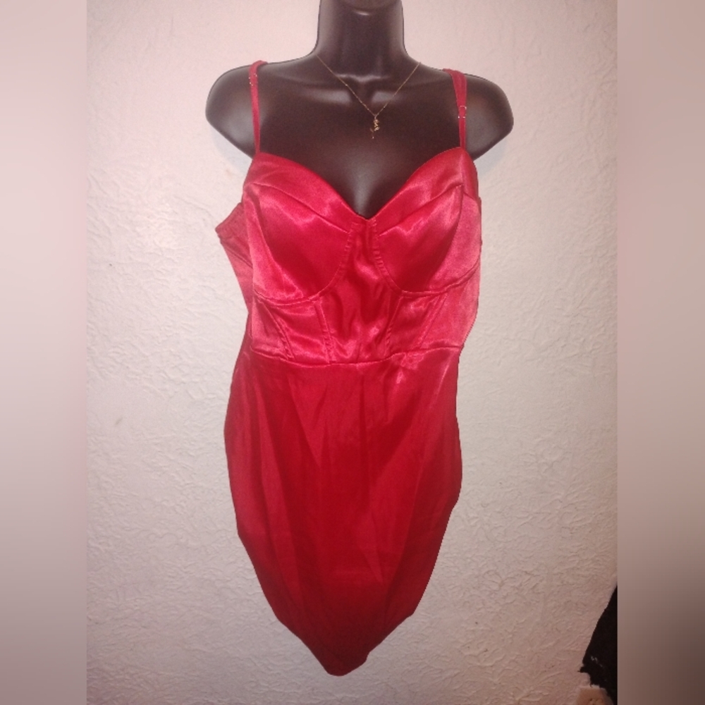 SHEIN Red Night Out Babydoll Dress